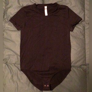 Black Short Sleeve Bodysuit